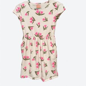 Cat & Jack Pink Floral Cream Dress